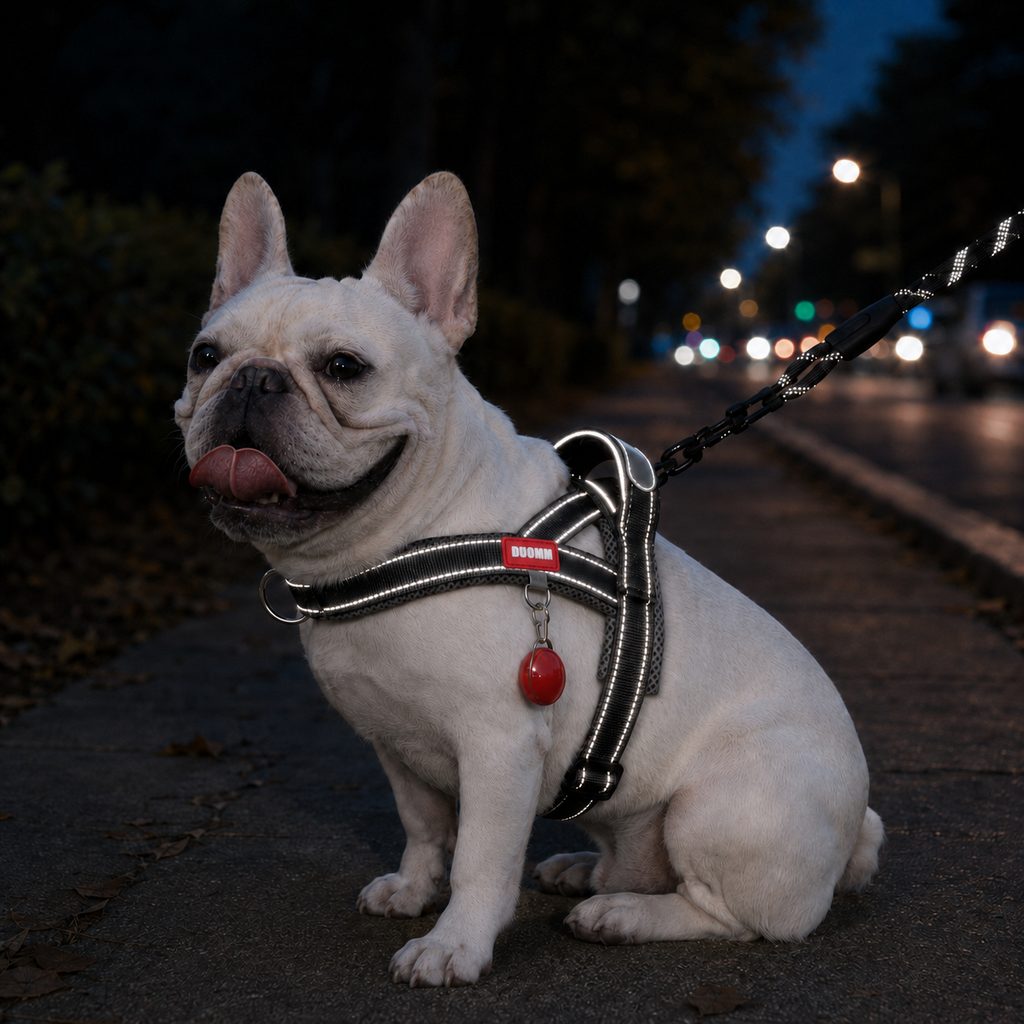 No-Choke French Bulldog Harness & Leash Set for Daily Walks