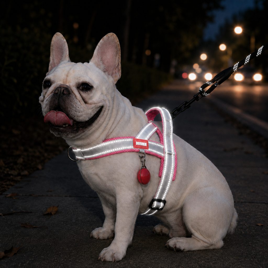 No-Choke French Bulldog Harness & Leash Set for Daily Walks