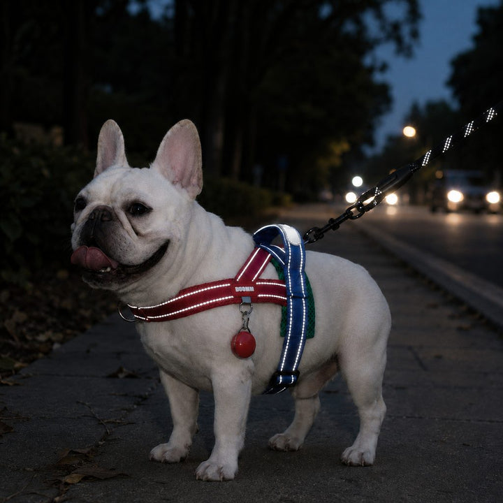 No-Choke French Bulldog Harness & Leash Set for Daily Walks