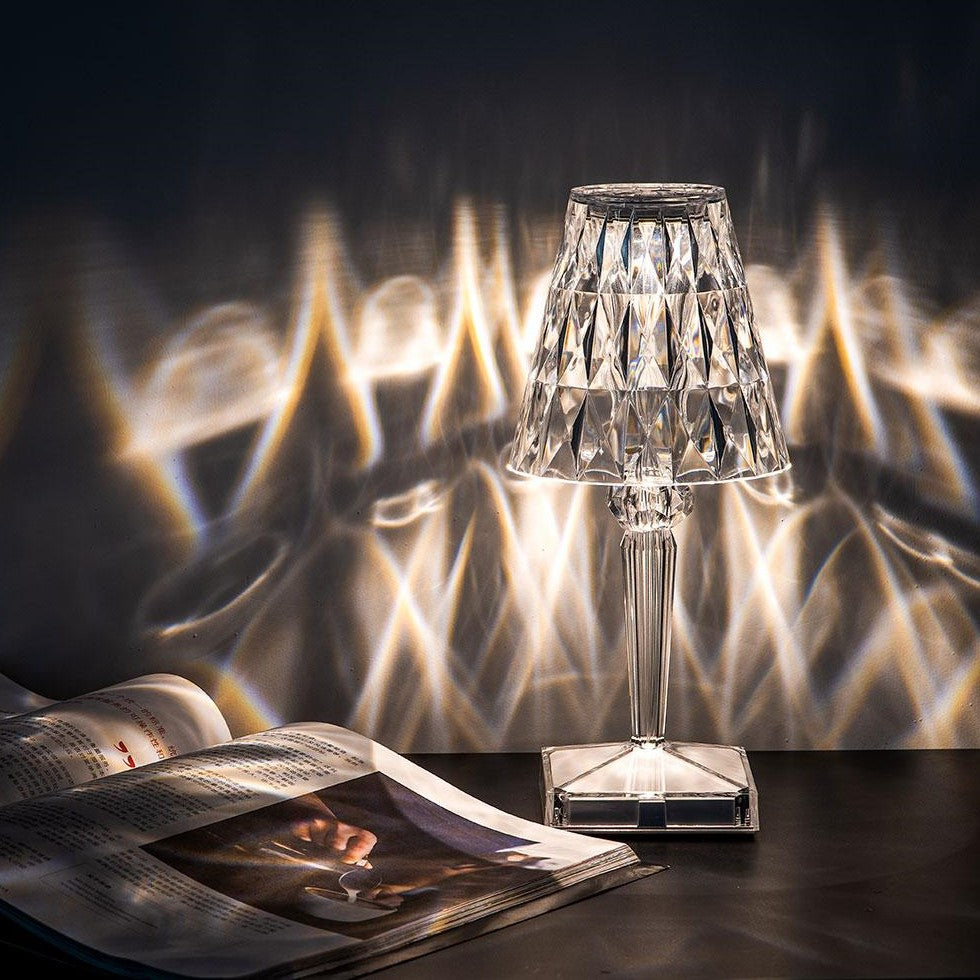 Sparkling Crystal Lamp | Touch-Sensitive Control, Rechargeable