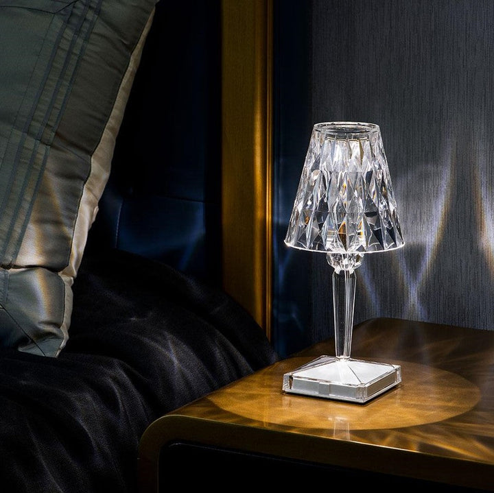 Sparkling Crystal Lamp | Touch-Sensitive Control, Rechargeable