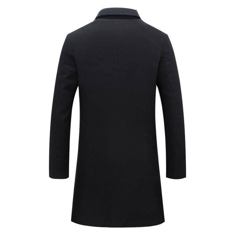 Men's Classic Long-Sleeve Formal Winter Coat