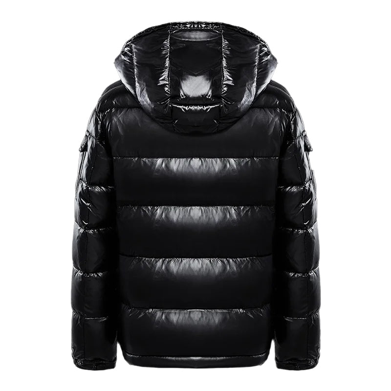 Men's Hooded Quilted Winter Jacket with Zip