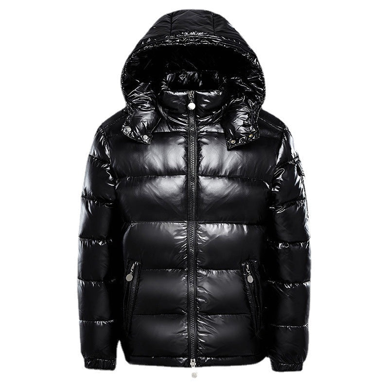 Men's Hooded Quilted Winter Jacket with Zip