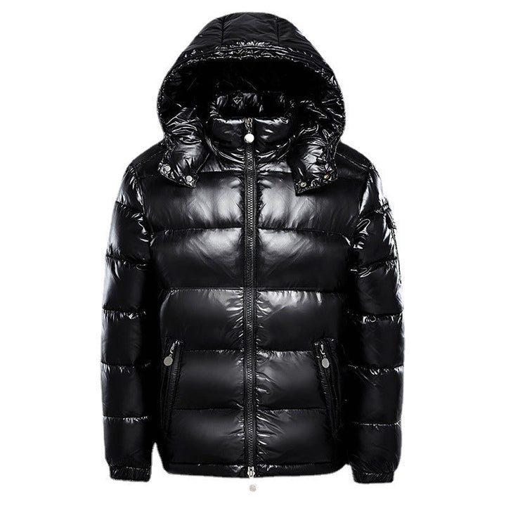 Men's Hooded Quilted Winter Jacket with Zip
