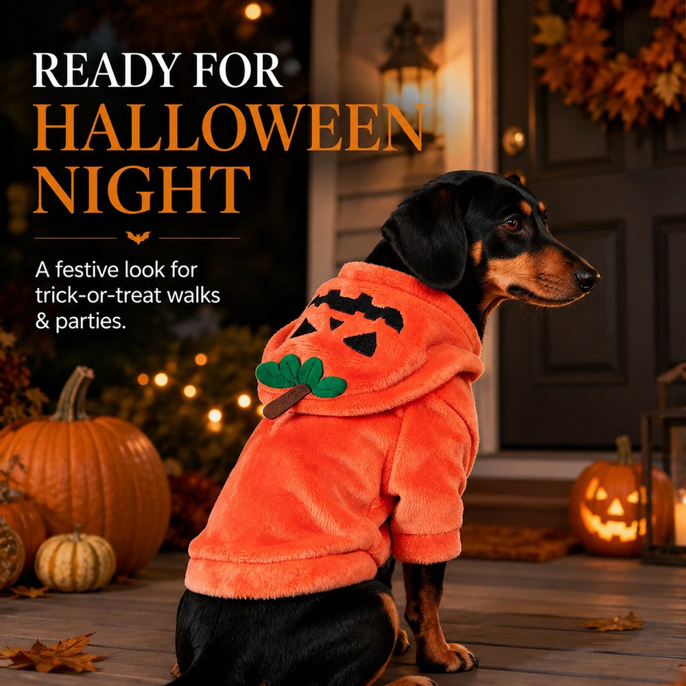 Halloween Dog & Cat Costume Hoodie | One-Piece Spooky Outfit for Parties, Photos & Fall Fun