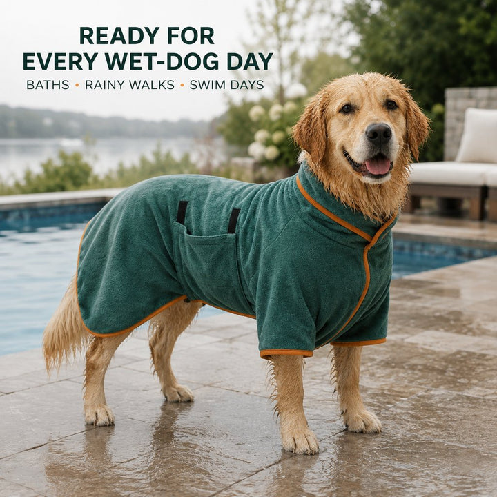 Quick-Dry Microfiber Dog Bathrobe