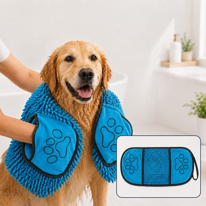 Quick-Drying Pet Towel for Bath Time & Rainy Walks