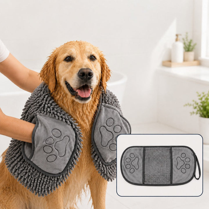 Quick-Drying Pet Towel for Bath Time & Rainy Walks