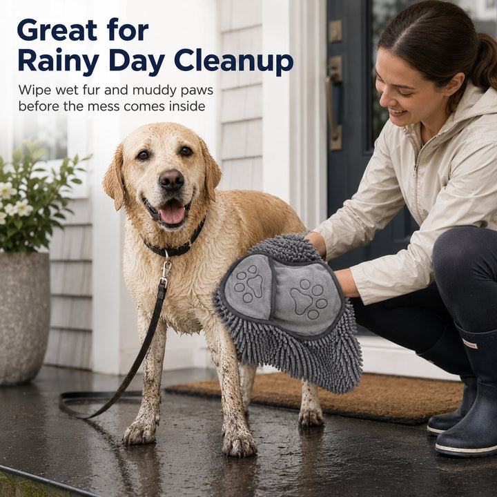Quick-Drying Pet Towel for Bath Time & Rainy Walks