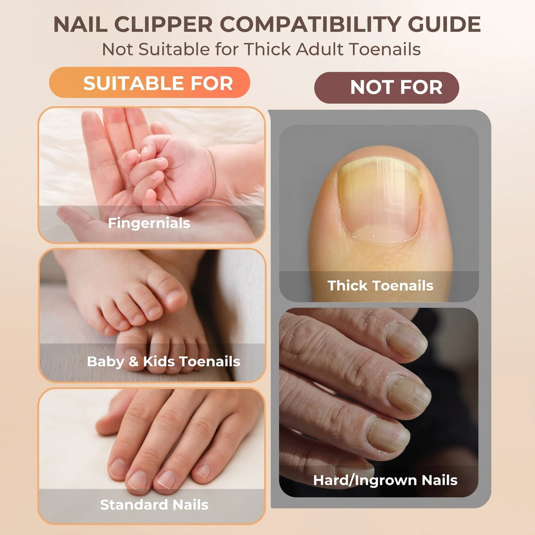 Rechargeable Electric Nail Trimmer with LED Light and 3 Speed Settings