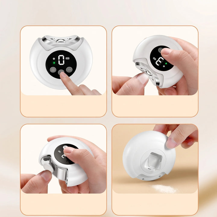 Rechargeable Electric Nail Trimmer with LED Light and 3 Speed Settings