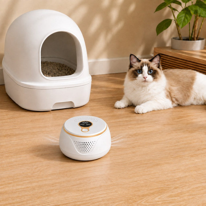 Rechargeable Ozone Pet Odor Deodorizer for Litter Box & Empty Crate Areas