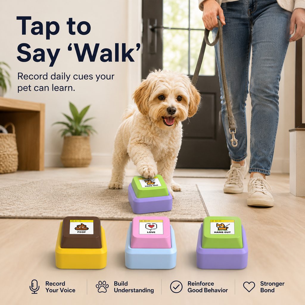 PawTalk Recordable Pet Communication Button for Dogs & Cats