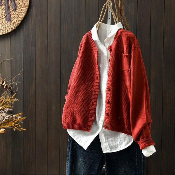 Women's Classic Button-Front Casual Cardigan