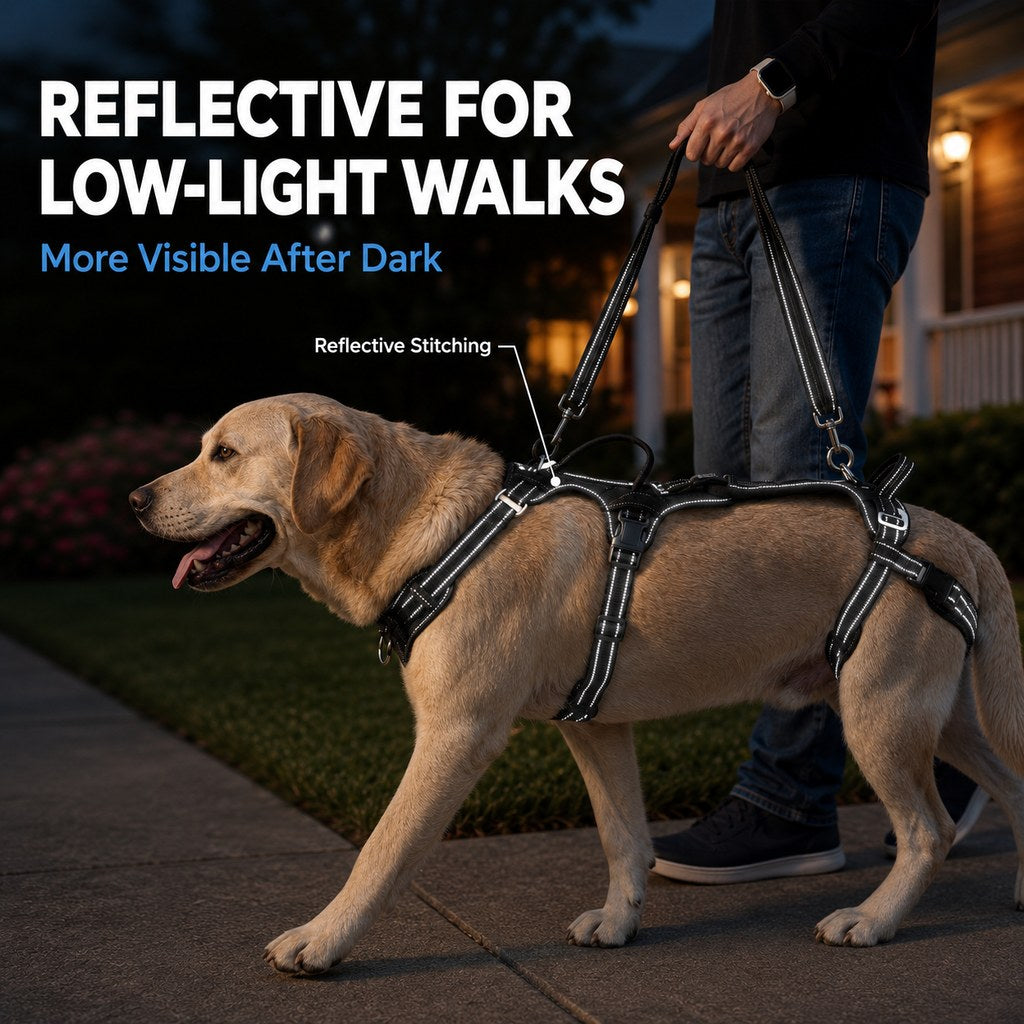Full Body Dog Lift Harness for Stairs & Car | Mobility Support for Weak Hind Legs