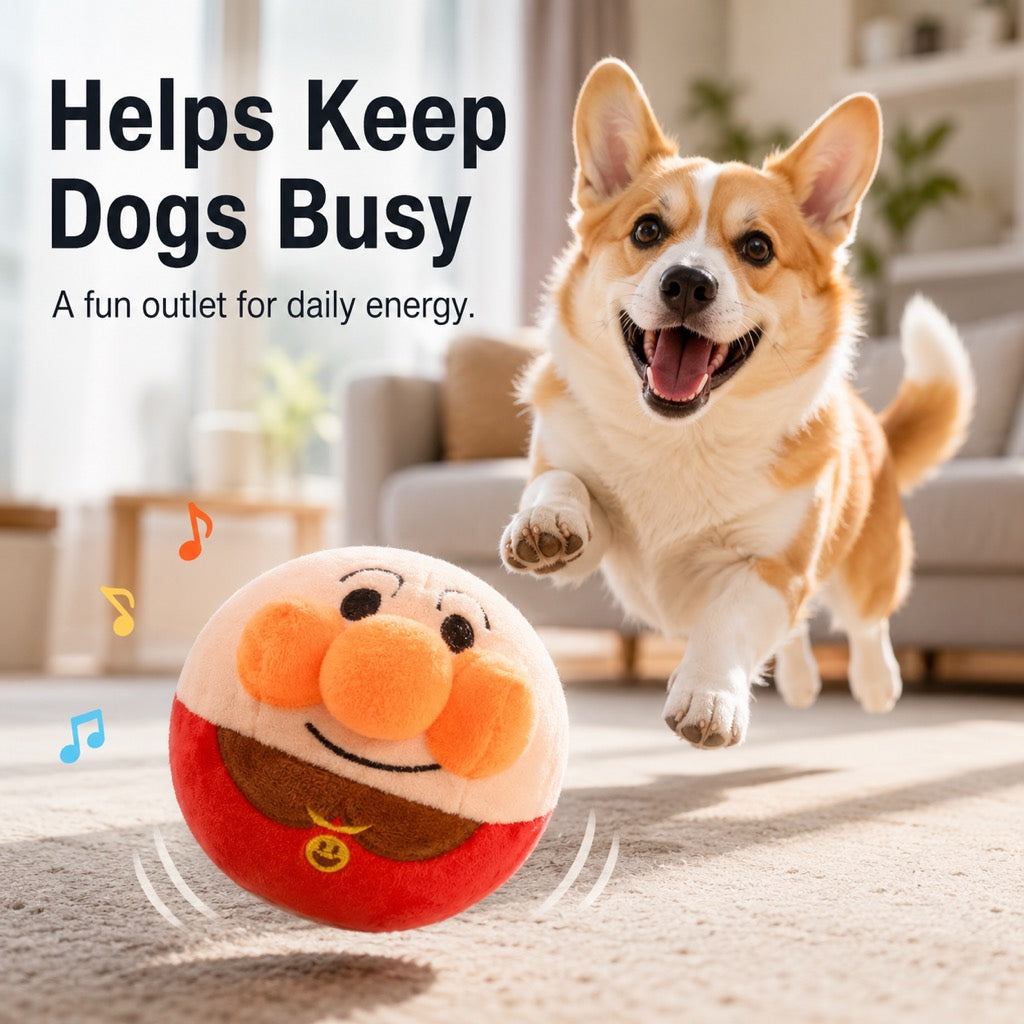 Interactive Electric Bouncing Plush Dog Toy for Indoor Chase Play & Bored Dogs