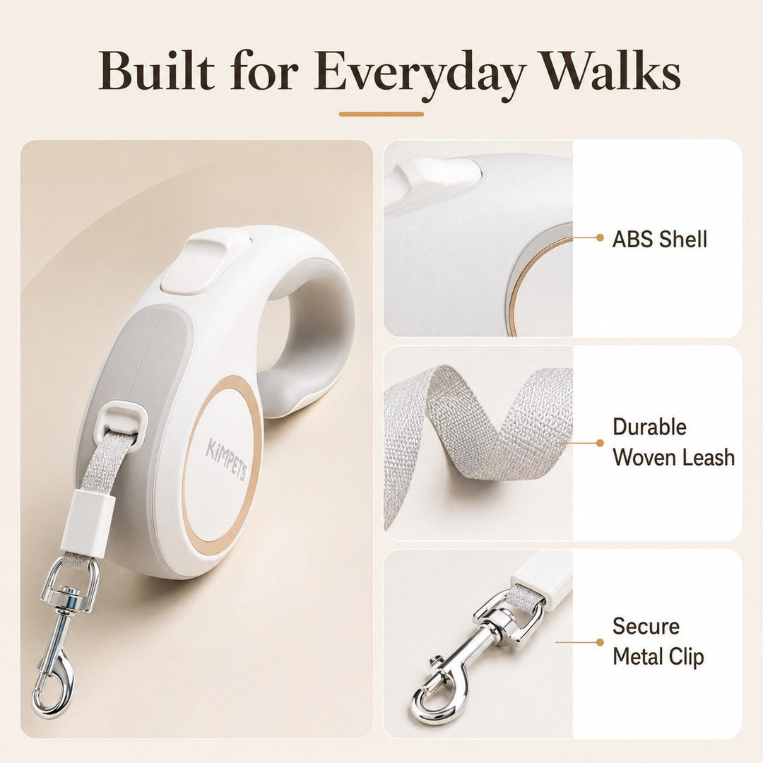 Retractable Dog Leash for Daily Walks & Park Outings