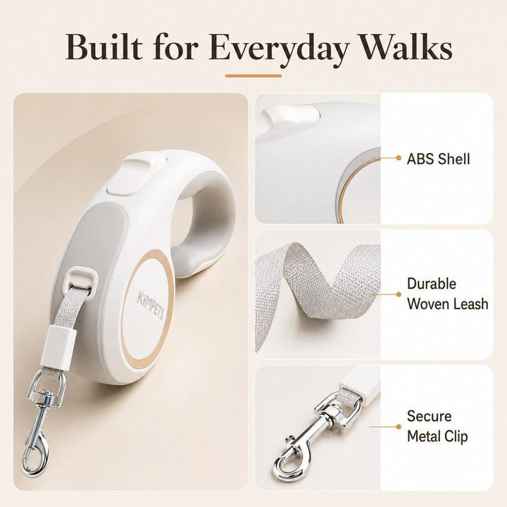 Retractable Dog Leash for Daily Walks & Park Outings