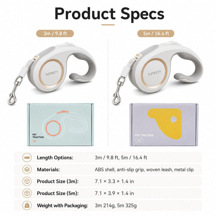Retractable Dog Leash for Daily Walks & Park Outings