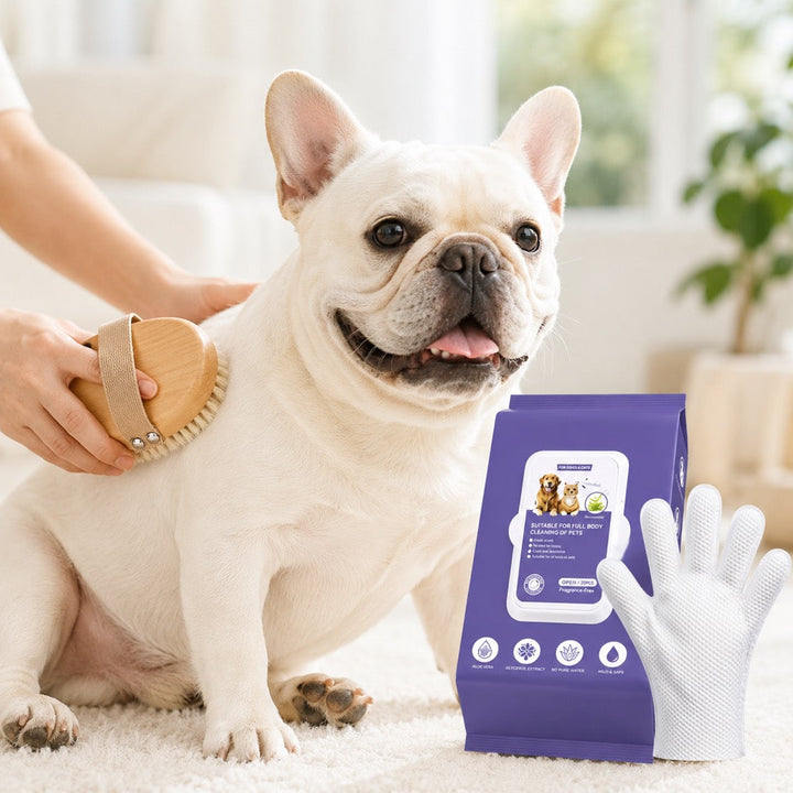 Frenchie Daily Grooming Kit for After-Walk & Between-Bath Care
