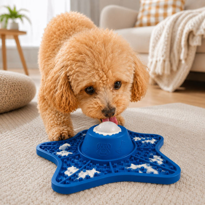 Interactive Rolling Ball Slow Feeder Lick Mat for Dogs & Cats