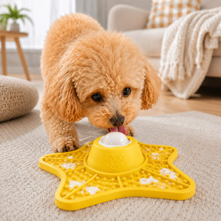 Interactive Rolling Ball Slow Feeder Lick Mat for Dogs & Cats