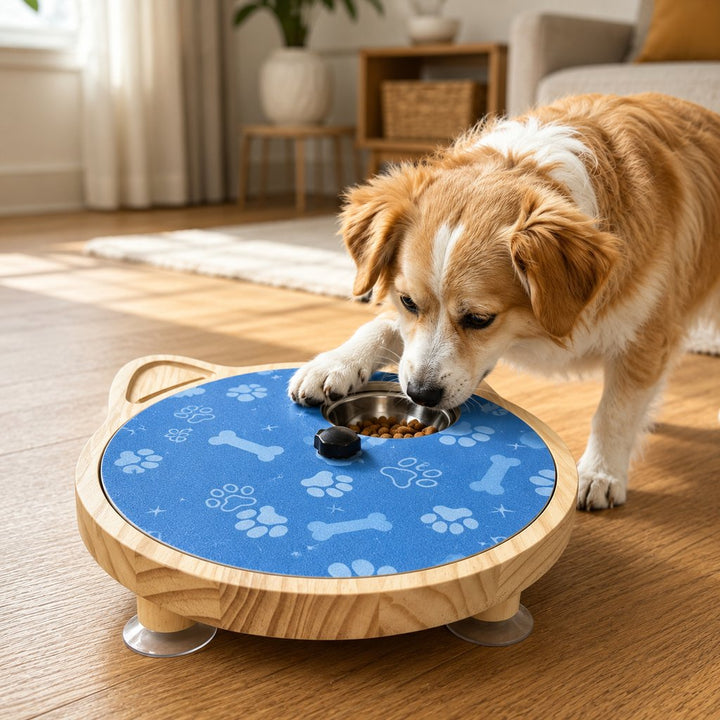 2-in-1 Rotating Dog Nail Scratch Board & Treat Puzzle for At-Home Front-Paw Care