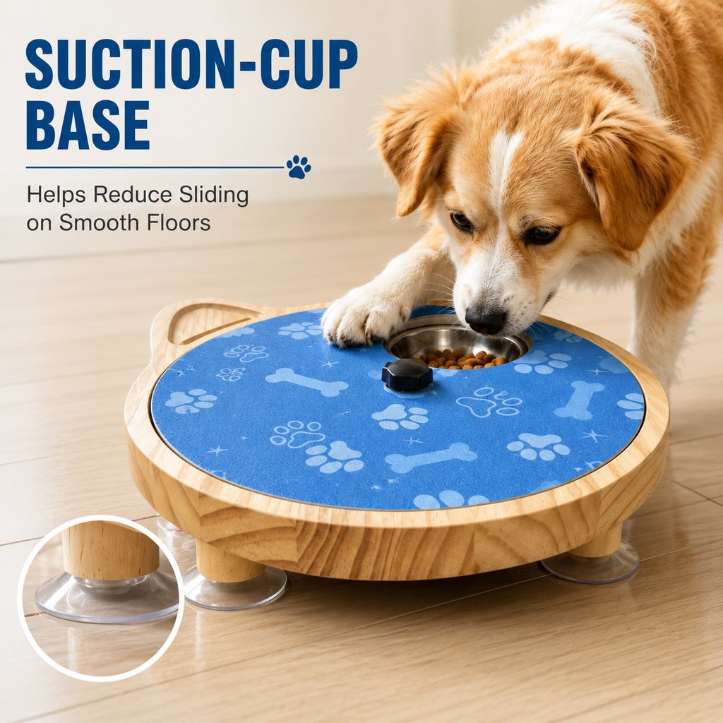 2-in-1 Rotating Dog Nail Scratch Board & Treat Puzzle for At-Home Front-Paw Care
