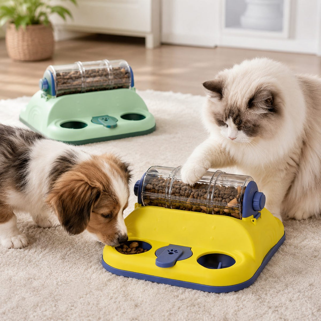 Indoor Rotating Puzzle Feeder for Cats & Small Dogs