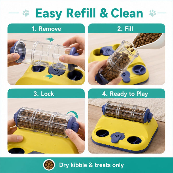 Indoor Rotating Puzzle Feeder for Cats & Small Dogs