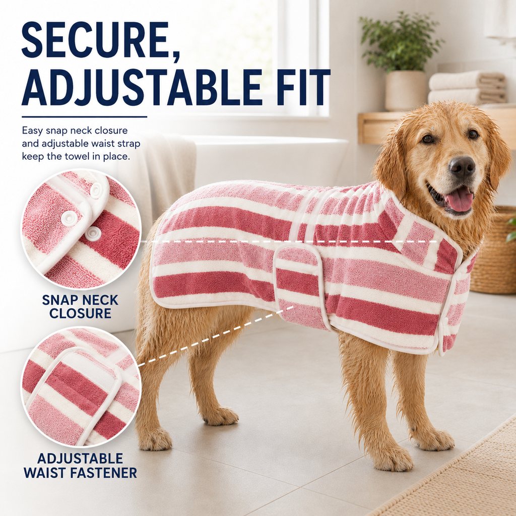 Wearable Microfiber Dog Drying Towel