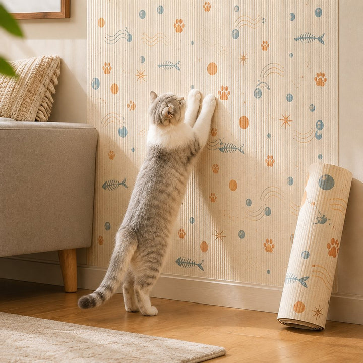 Self-Adhesive Cat Scratch Mat for Wall & Furniture Protection