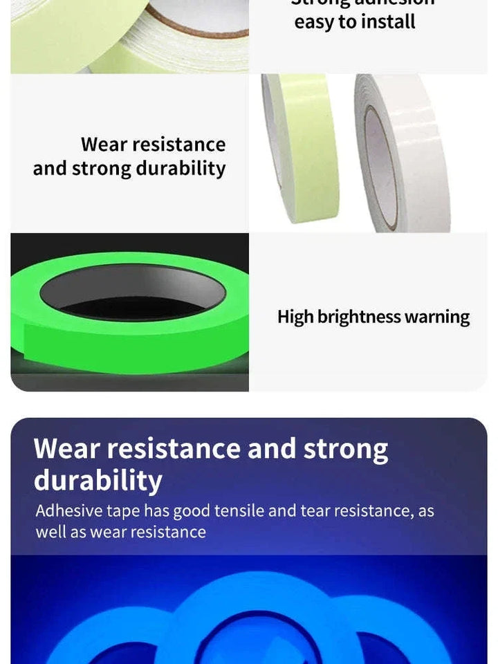 Self-Adhesive Luminous Safety Tape for Clear Night Visibility