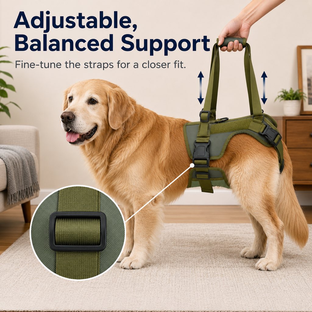 Rear Support Dog Lift Harness for Stairs, Walks & Recovery