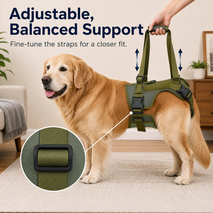 Rear Support Dog Lift Harness for Stairs, Walks & Recovery