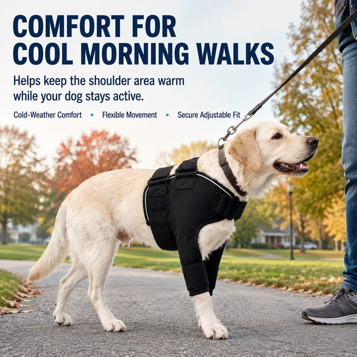 Senior Dog Shoulder & Front Leg Support Brace for Cold Walks & Daily Comfort