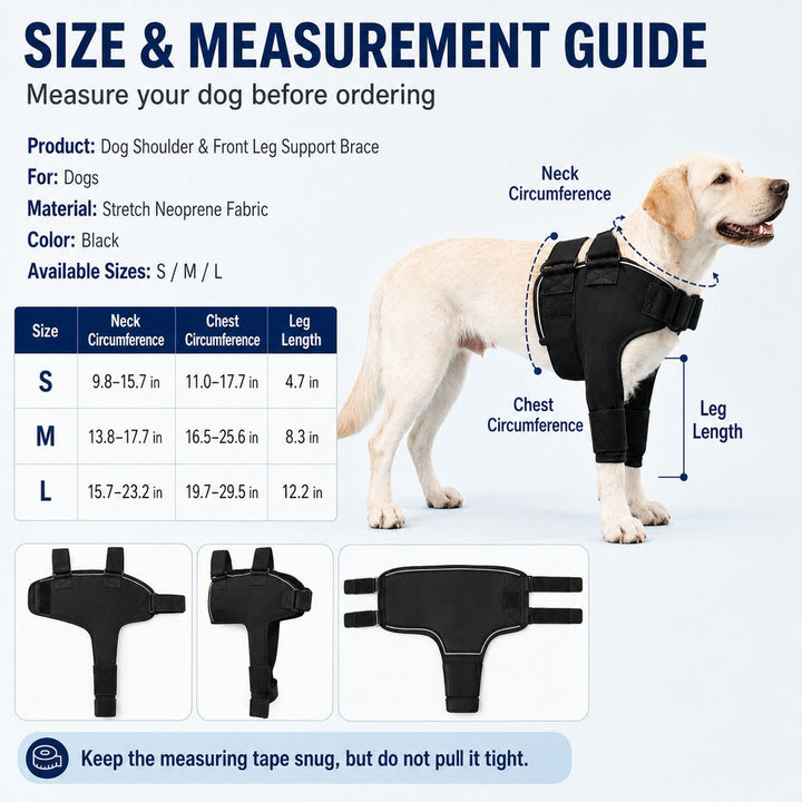 Senior Dog Shoulder & Front Leg Support Brace for Cold Walks & Daily Comfort