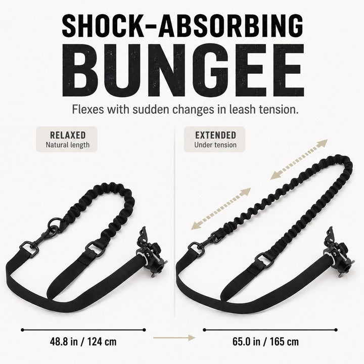 Hands-Free Dog Bike Leash with Shock-Absorbing Bungee