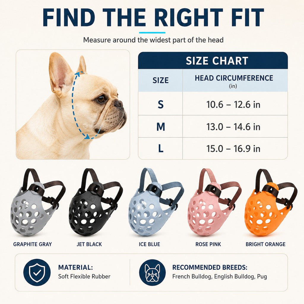 Short-Snout Dog Muzzle for French Bulldogs