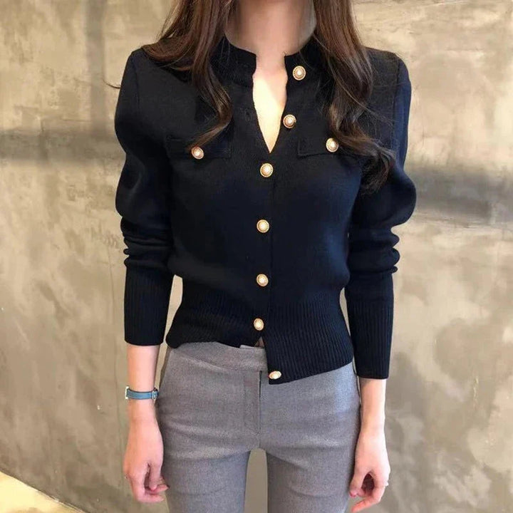 Women's Button-Front Cardigan in Beige, image 7