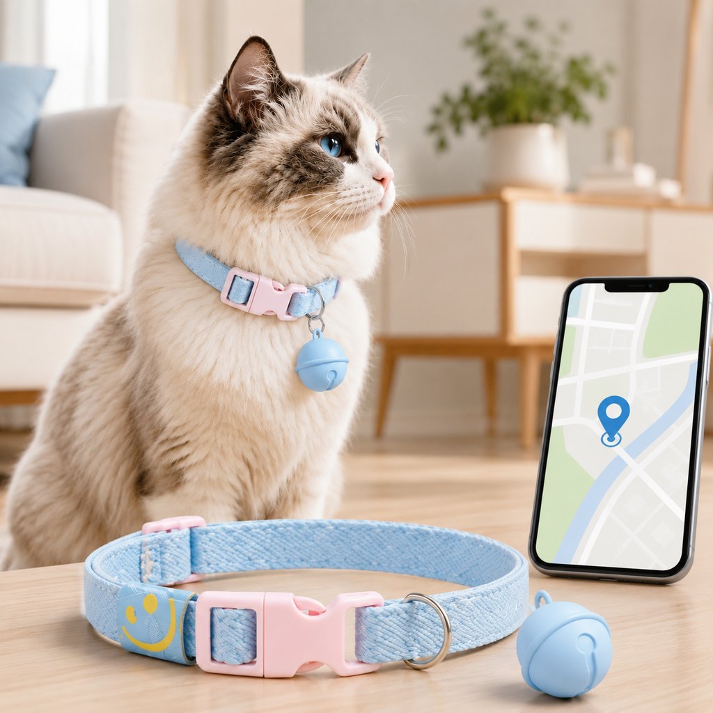 Smart Pet Tracker Bell Collar for Cats & Small Dogs