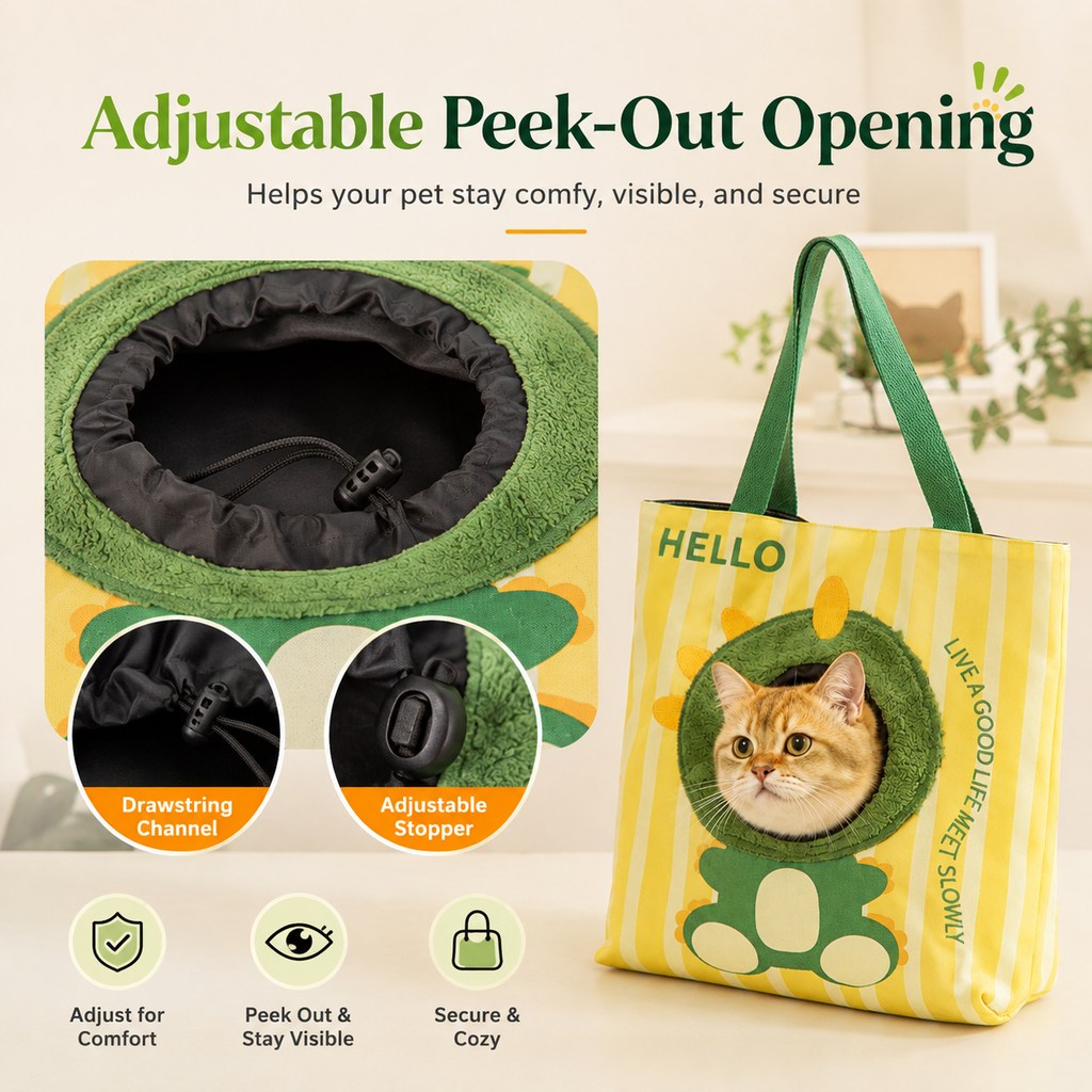 Portable Small Pet Travel Tote Bag for Daily Outings