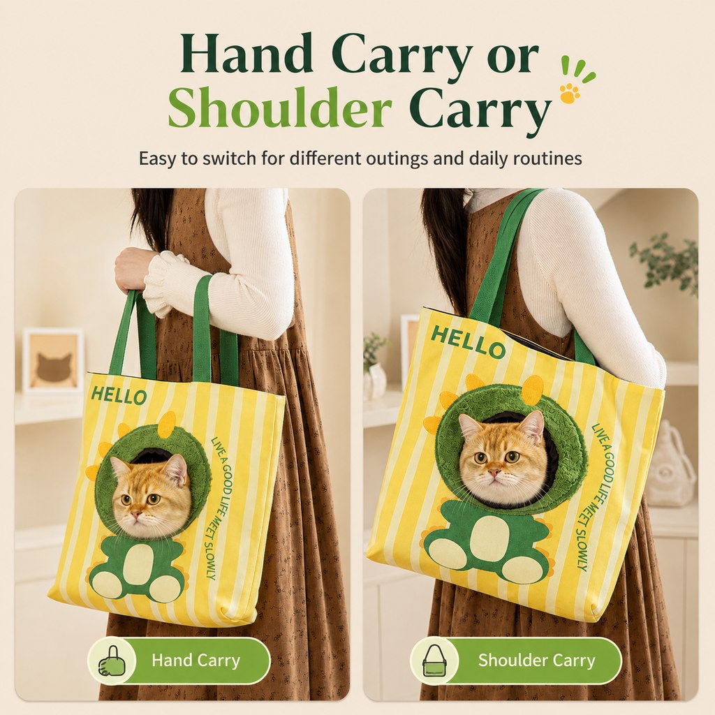 Portable Small Pet Travel Tote Bag for Daily Outings