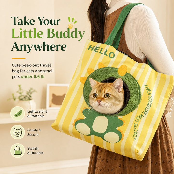 Portable Small Pet Travel Tote Bag for Daily Outings