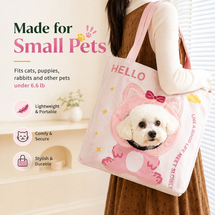Portable Small Pet Travel Tote Bag for Daily Outings