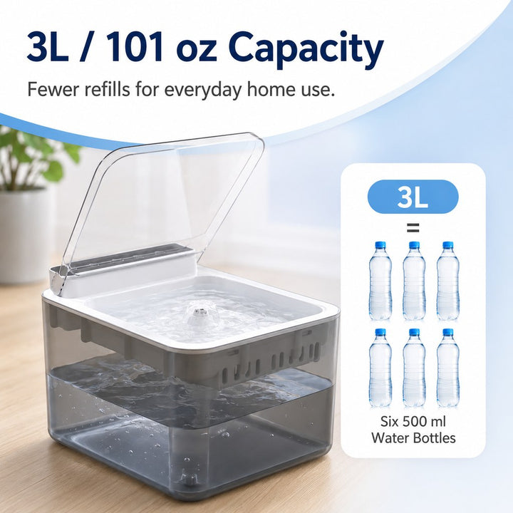 Smart Auto-Lid Cat Water Fountain for Busy Cat Parents