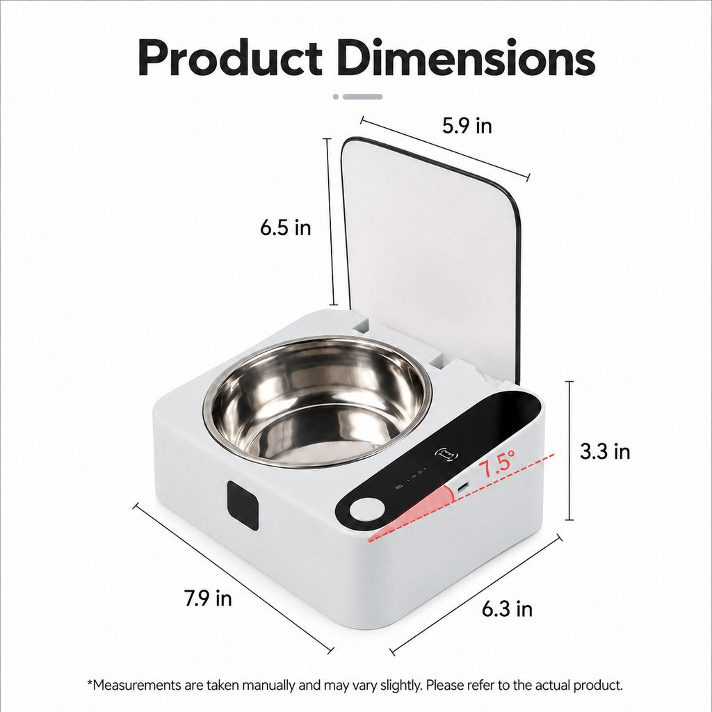 Smart Motion Sensor Covered Cat Bowl for Cleaner Indoor Feeding