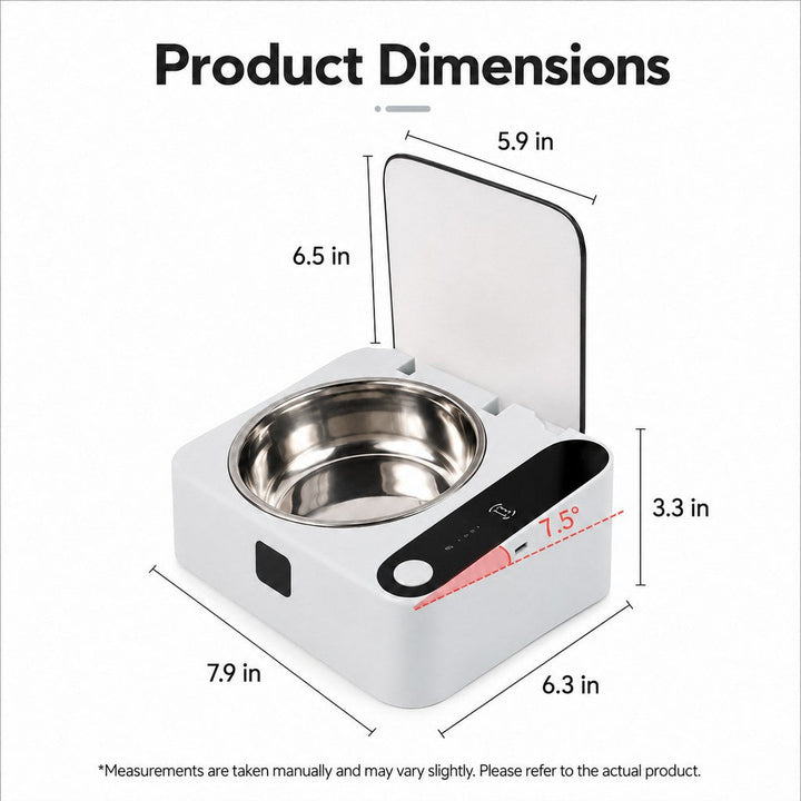 Smart Motion Sensor Covered Cat Bowl for Cleaner Indoor Feeding