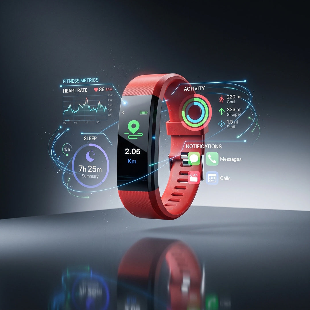 Smart Fitness Tracker with Heart Rate Monitor, Sleep Tracking and Notifications